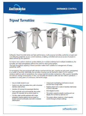 Product brochures cover for Tripod Turnstiles
