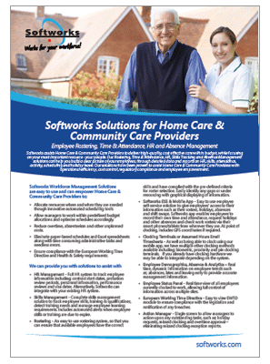 Softworks Solutions for Community Care brochure