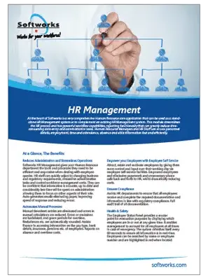 Softworks HR Management software - brochure