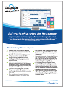 Elektronische Dienstplanerstellung für das Gesundheitswesen von Softworks – Broschüre