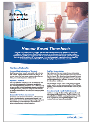 Softworks - Honour based Timesheets - Brochure
