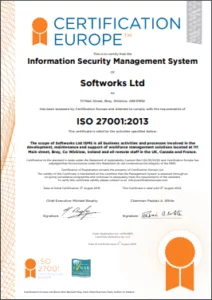 ISO 27001:2013 Cert Softworks