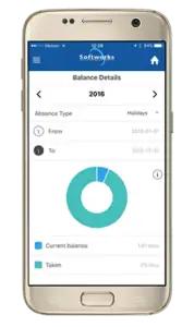 App Balance Details screen
