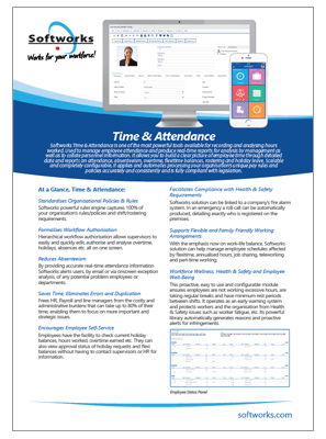 Softworks Time and Attendance software - brochure