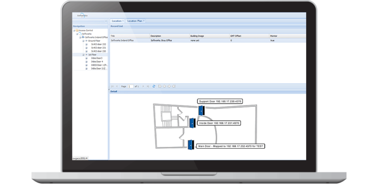 Access Control solutions - Map on laptop