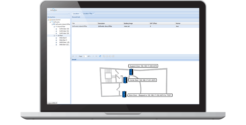Access Control solutions - Map on laptop