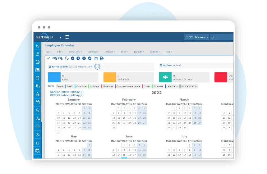 Flexible Working Software - screenshot laptop