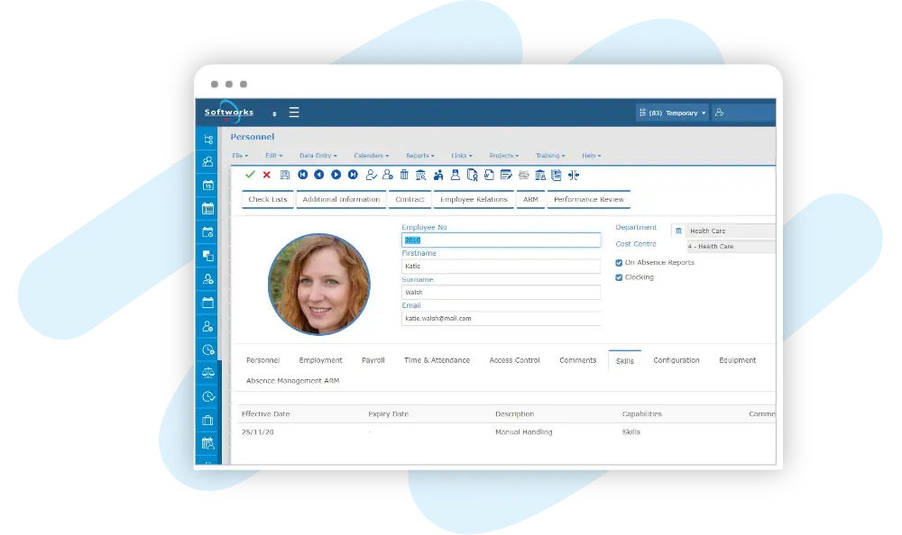 HR Management Software - Screenshot on Laptop