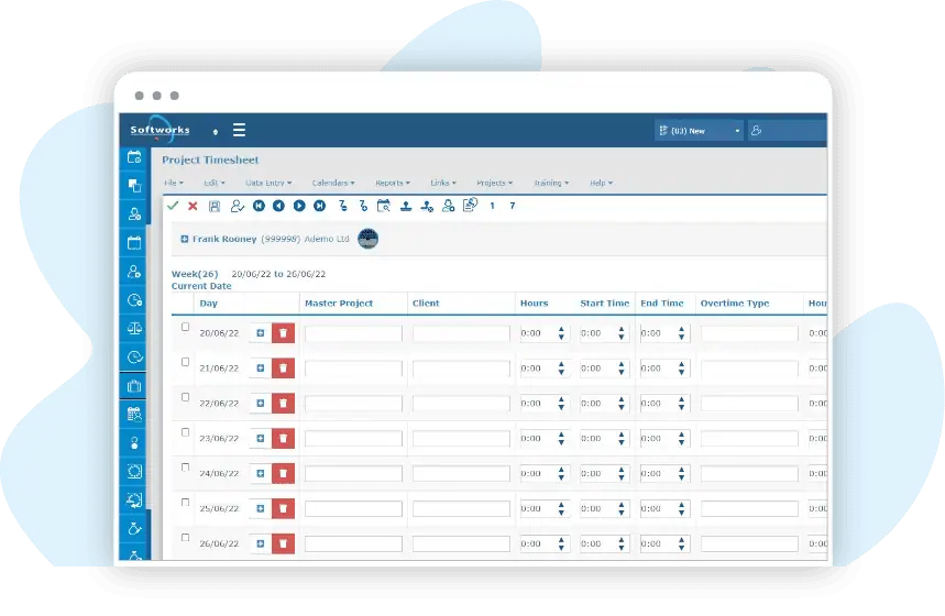 Project Tracking Software - screenshot on laptop