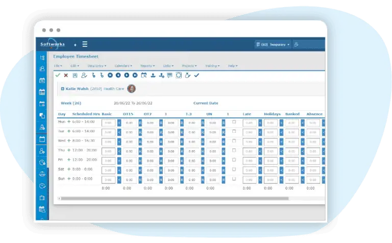 Time and Attendance Software - screenshot laptop