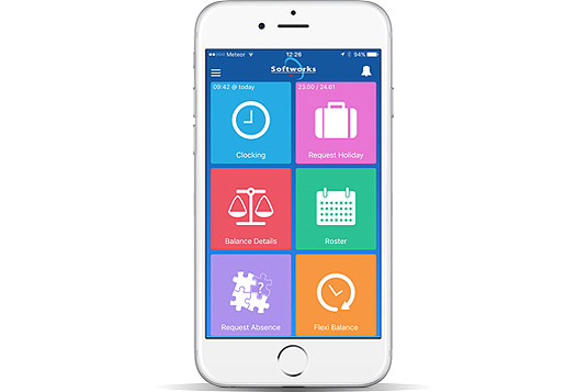 Time & attendance software app on iphone