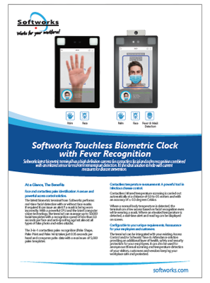 Sofworks - Touchless Biometric Terminal with fever recognition - Brochure
