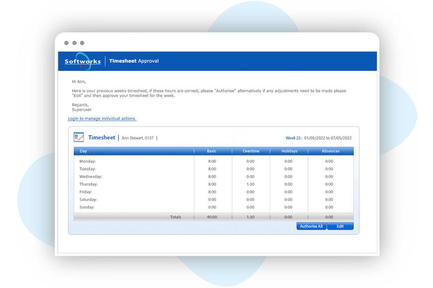 Honour Based Timesheets Step 1 image