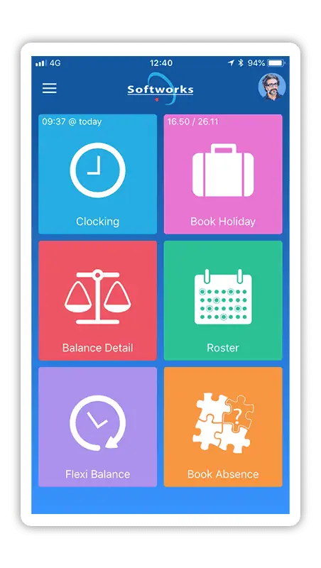 App homescreen