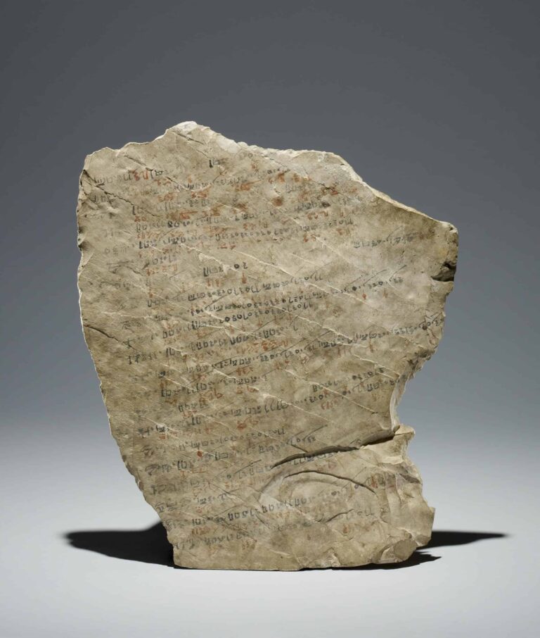 Ancient Egyptian Tablet, listing workers and their reasons for being absent