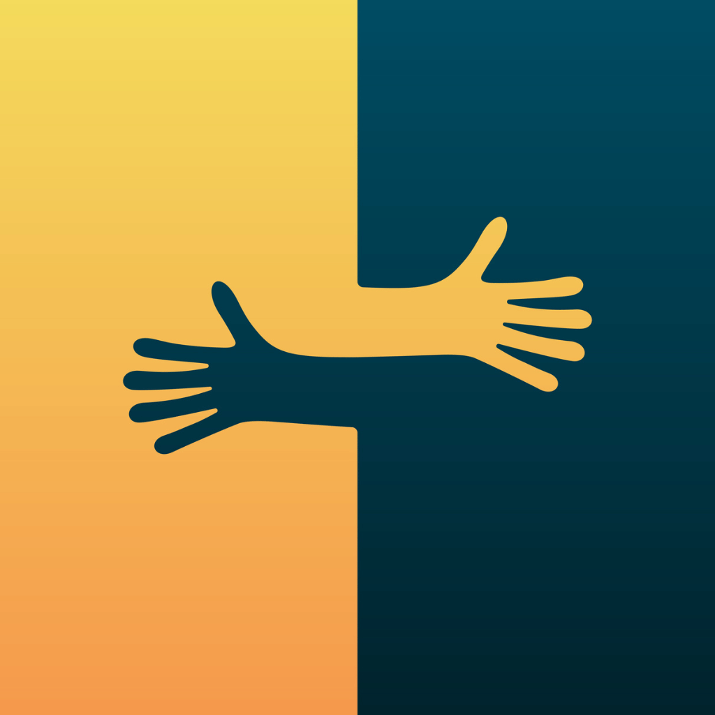 Hands holding in acceptance