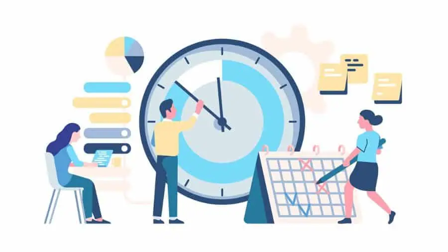 Employee Scheduling Abstract Illustration