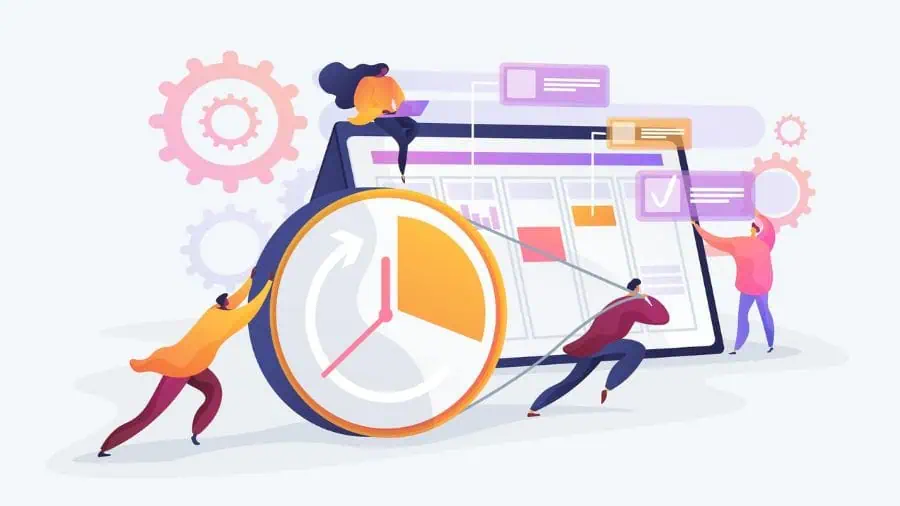 Time and Attendance Abstract Illustration