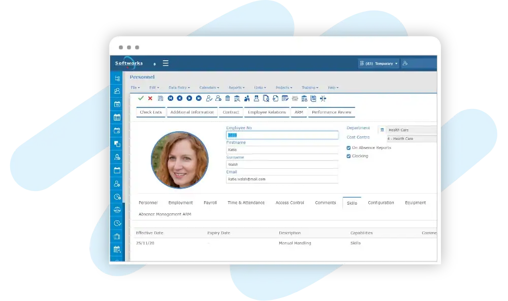 HR Management Software - Screenshot on Laptop