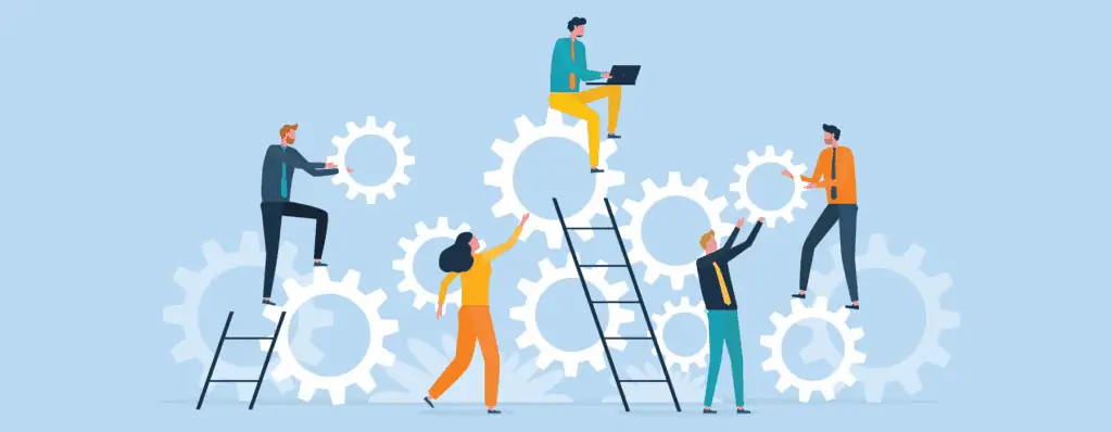 Efficiency and collaboration in workflow management with Softworks workforce scheduling software in a corporate environment.