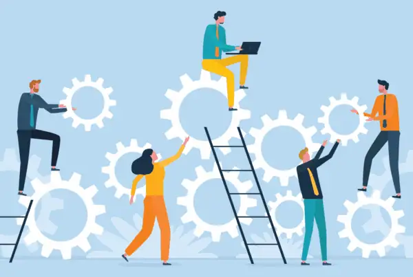 Efficiency and collaboration in workflow management with Softworks workforce scheduling software in a corporate environment.