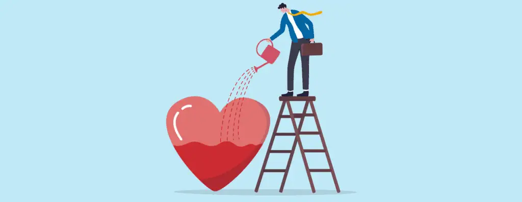Employee pouring more love for his job