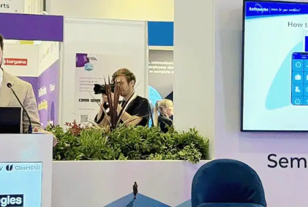 Robert Doherty-Bigara speaking at HR Tech in ExCel London